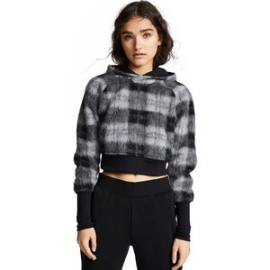 Twenty Montreal Walker Grey Plaid Hoodie, NWT